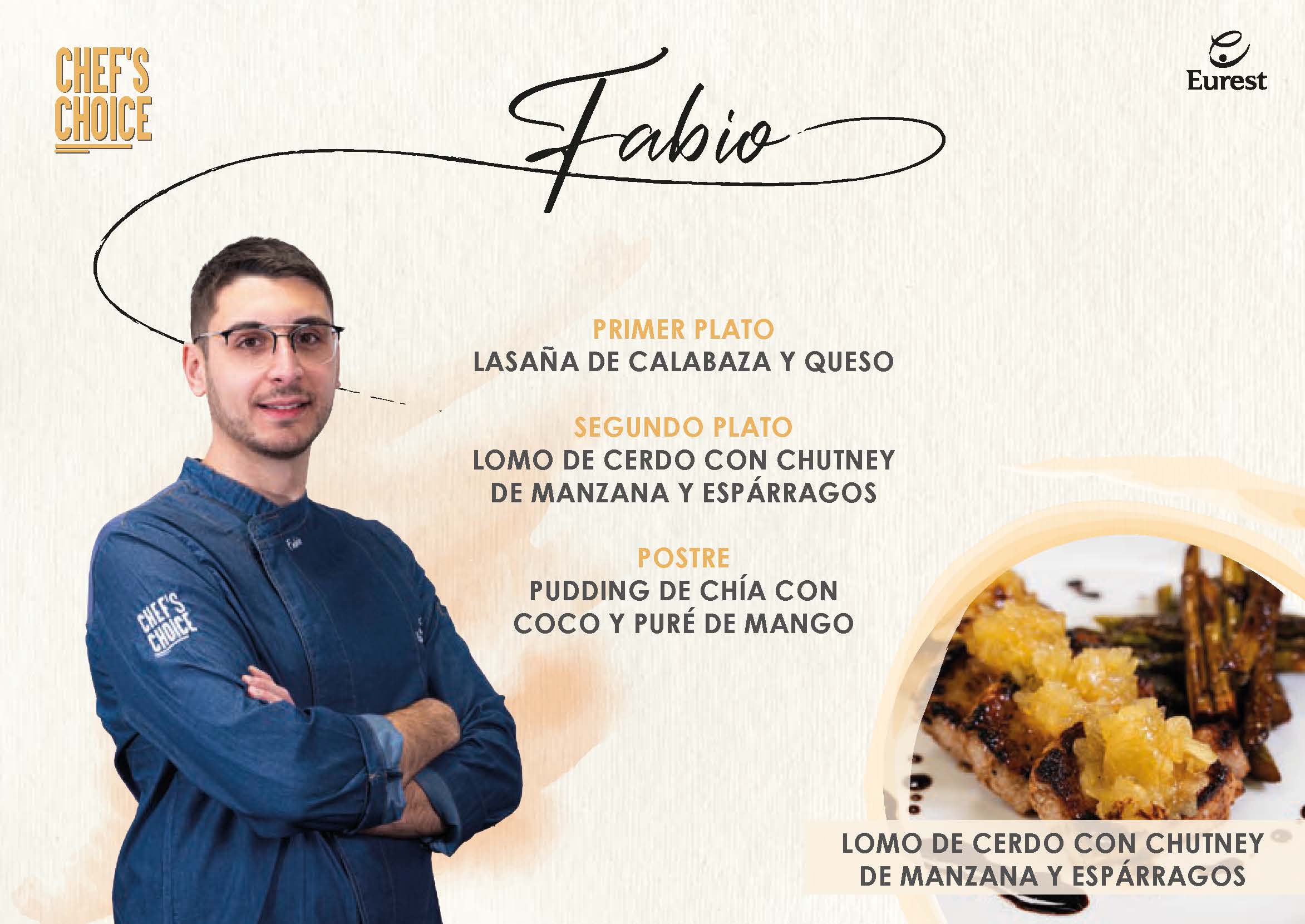 Menú de Fabio